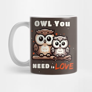 Cute Owl lovers Valentine Couple Mug